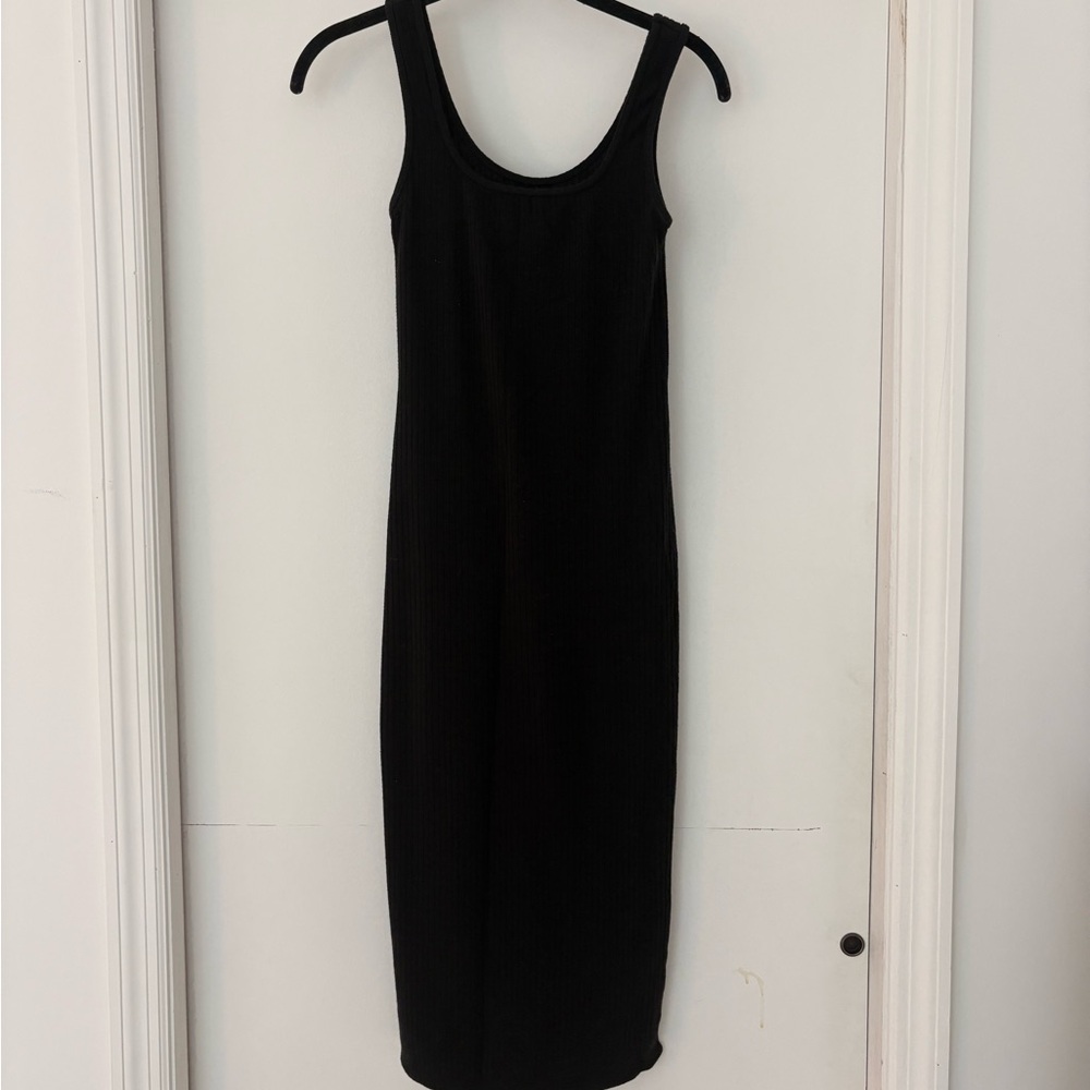 Abercrombie Black Ribbed Maxi Dress